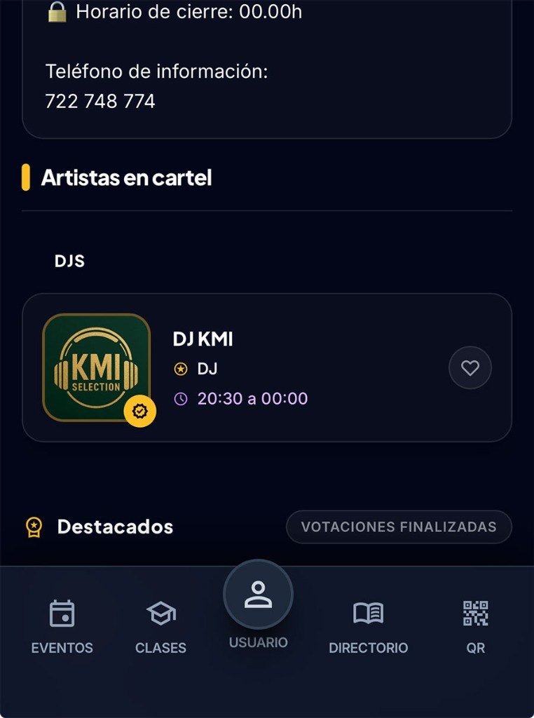 Artistas en Cartel de Eventos